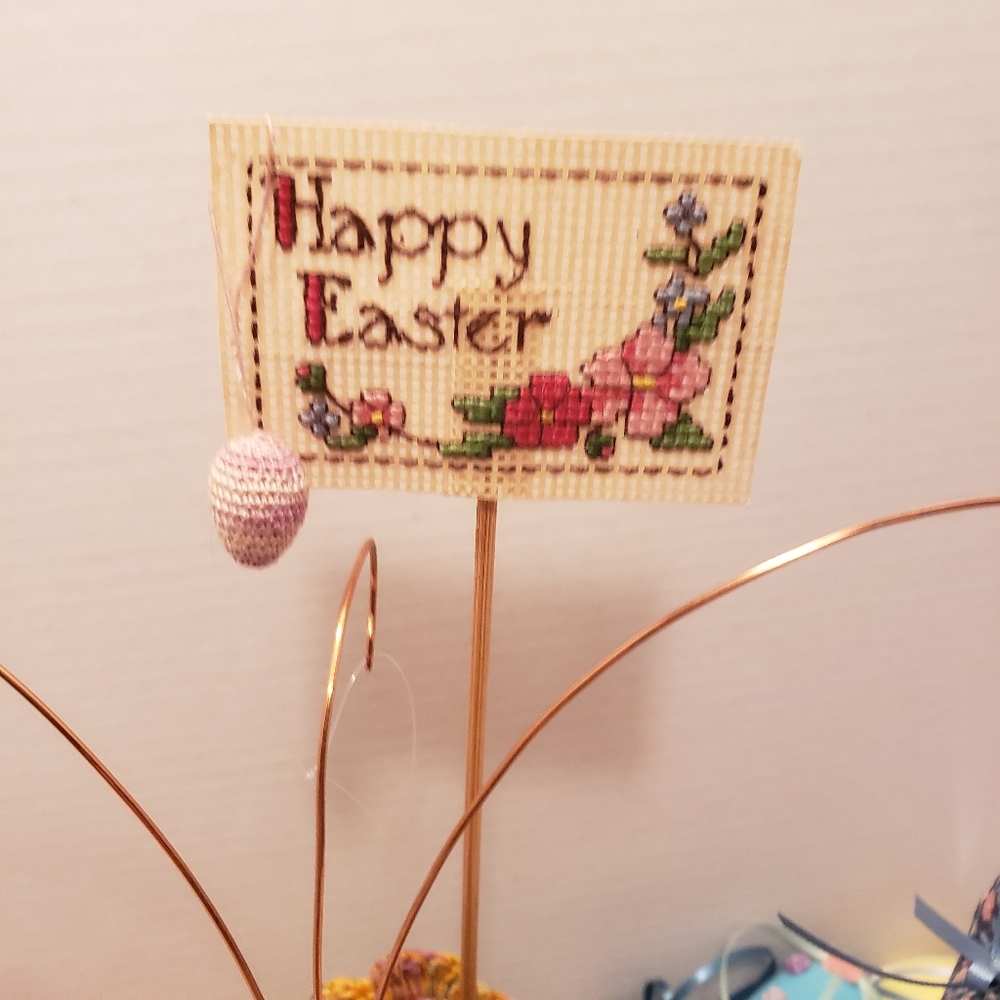 HAND CRAFTED Crochet Flower Egg Bunny Butterfly  Pick 4 - Picture 7 of 12